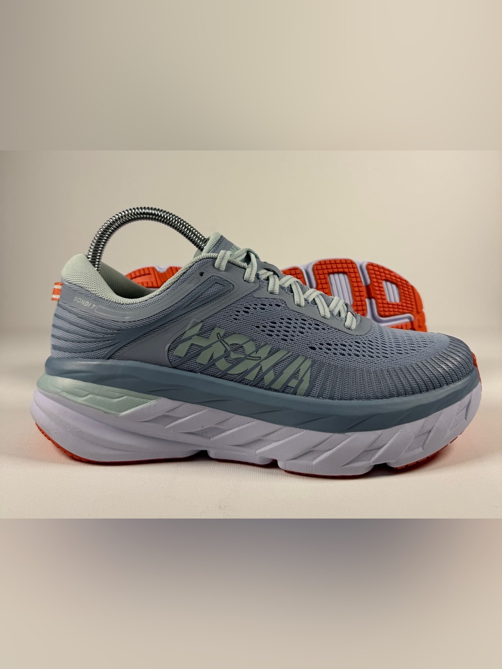 Hoka One One Bondi 7 Blue Fog Women’s Running Shoes 1110519-BFBG SZ 7.5